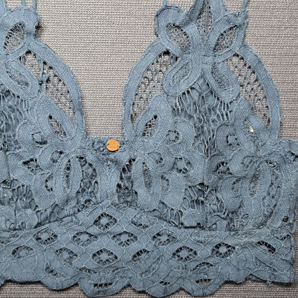 SOLD Free People Adella Bralette In Night Swim Blue Small - Picture 5 of 5